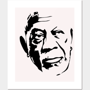 Morgan Freeman Stencil Artwork Posters and Art